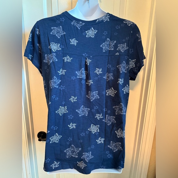 NWT Style & Co Women's Cotton Printed Navy Star Print Scoop-Neck Top, Sz XXL - Picture 6 of 9